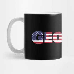 Georgia State Flag/America Flag Logo Mug